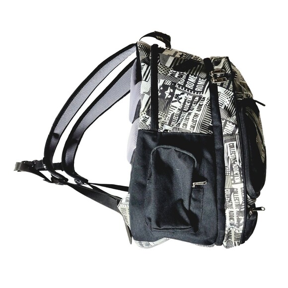 Snowboarder Backpack ROME SDS Boot Laptop Bag AOP Graphics BLK & Whi 20x13x9 VGC - Picture 13 of 15